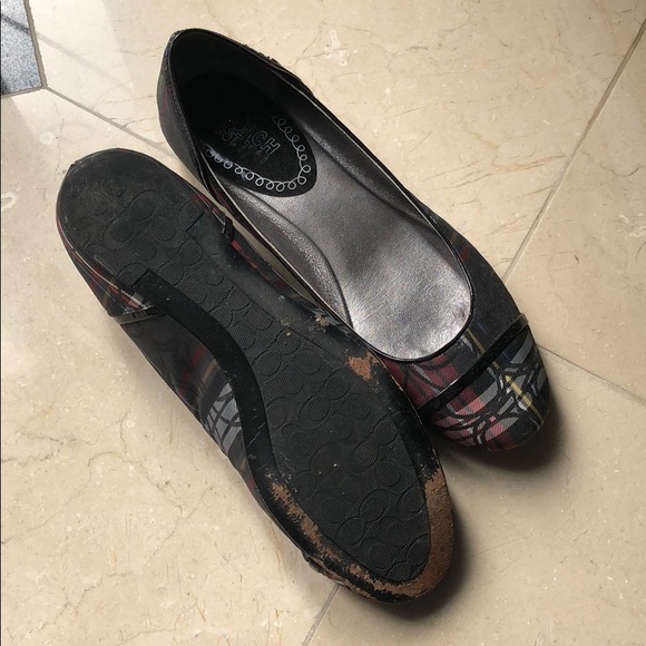 Coach Poppy Plaid Flats - Picture 3 of 5